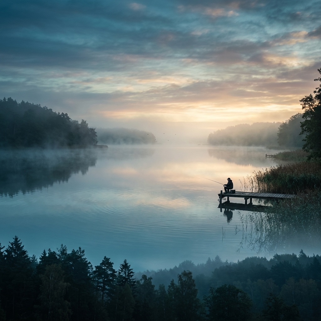 Brandenburg See bei Sonnenaufgang